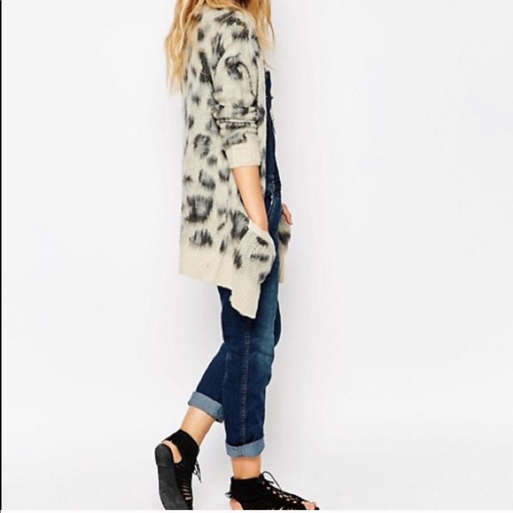 Free People oversized leopard cardigan